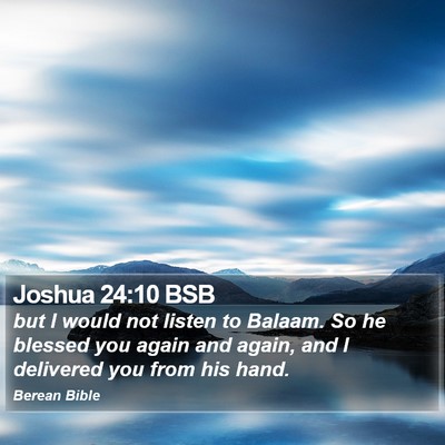 Joshua 24:10 BSB Bible Verse Image