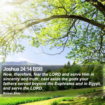 Joshua 24:14 BSB Bible Verse Image