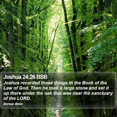 Joshua 24:26 BSB Bible Verse Image