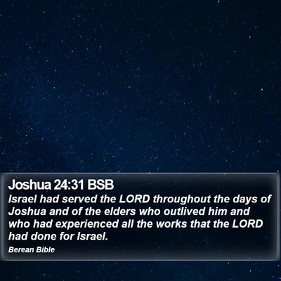 Joshua 24:31 BSB Bible Verse Image