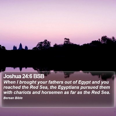 Joshua 24:6 BSB Bible Verse Image