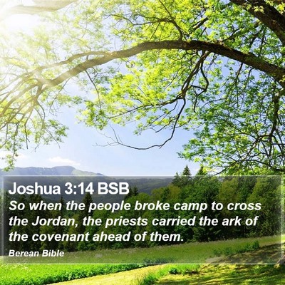 Joshua 3:14 BSB Bible Verse Image
