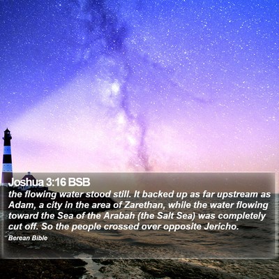 Joshua 3:16 BSB Bible Verse Image
