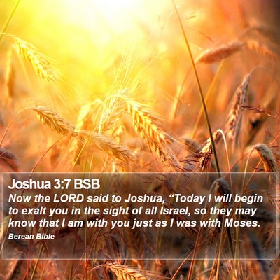 Joshua 3:7 BSB Bible Verse Image