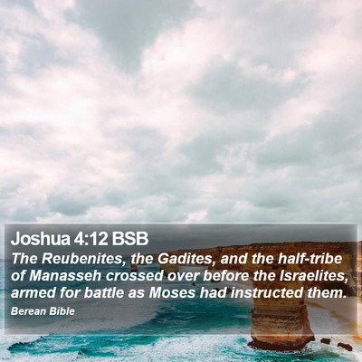 Joshua 4:12 BSB Bible Verse Image