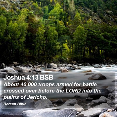 Joshua 4:13 BSB Bible Verse Image
