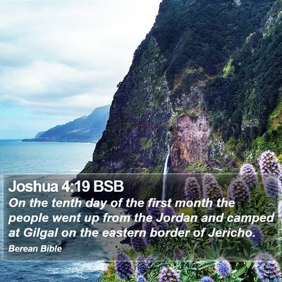 Joshua 4:19 BSB Bible Verse Image