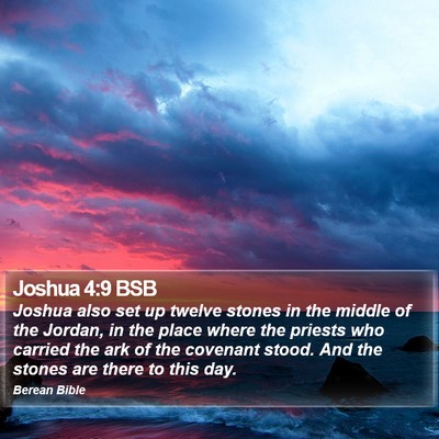Joshua 4:9 BSB Bible Verse Image