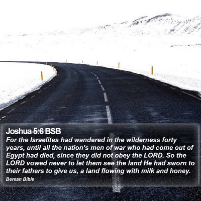Joshua 5:6 BSB Bible Verse Image