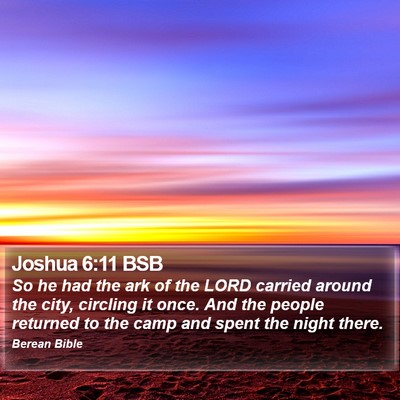 Joshua 6:11 BSB Bible Verse Image