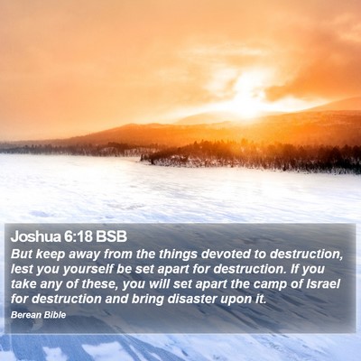 Joshua 6:18 BSB Bible Verse Image