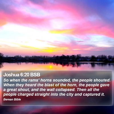 Joshua 6:20 BSB Bible Verse Image