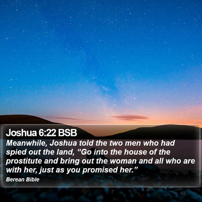 Joshua 6:22 BSB Bible Verse Image