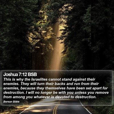 Joshua 7:12 BSB Bible Verse Image
