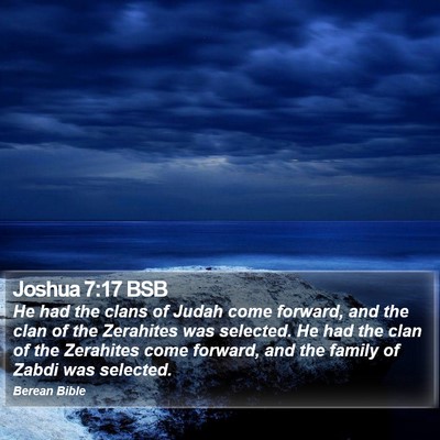 Joshua 7:17 BSB Bible Verse Image