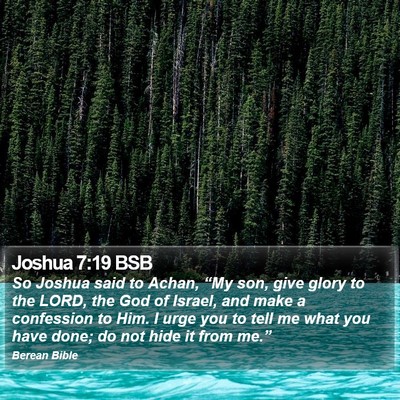 Joshua 7:19 BSB Bible Verse Image