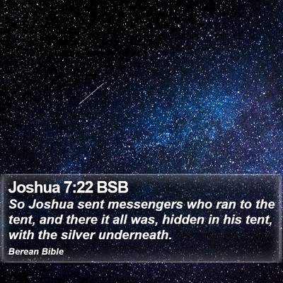 Joshua 7:22 BSB Bible Verse Image