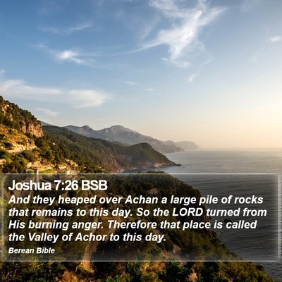 Joshua 7:26 BSB Bible Verse Image