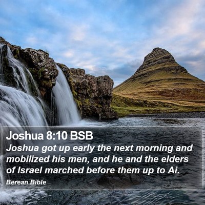 Joshua 8:10 BSB Bible Verse Image