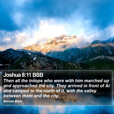 Joshua 8:11 BSB Bible Verse Image