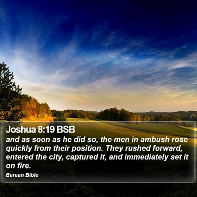 Joshua 8:19 BSB Bible Verse Image