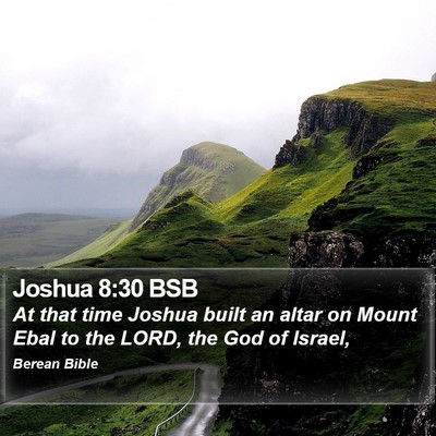Joshua 8:30 BSB Bible Verse Image