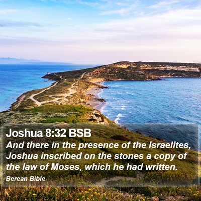 Joshua 8:32 BSB Bible Verse Image