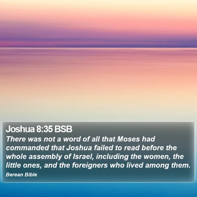 Joshua 8:35 BSB Bible Verse Image