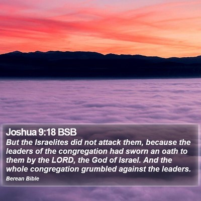 Joshua 9:18 BSB Bible Verse Image
