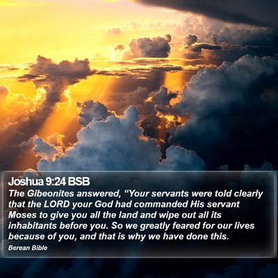 Joshua 9:24 BSB Bible Verse Image