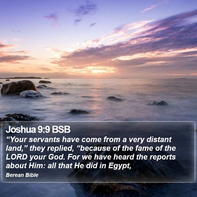 Joshua 9:9 BSB Bible Verse Image