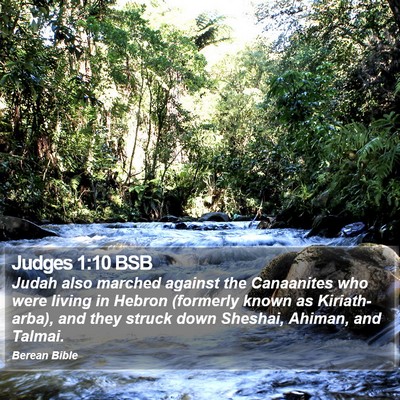 Judges 1:10 BSB Bible Verse Image