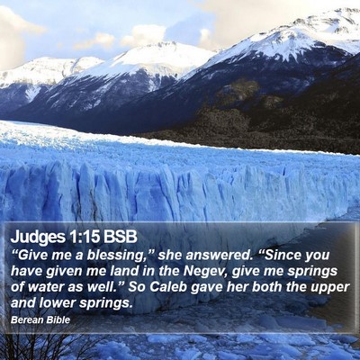 Judges 1:15 BSB Bible Verse Image