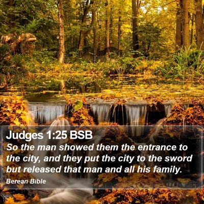 Judges 1:25 BSB Bible Verse Image