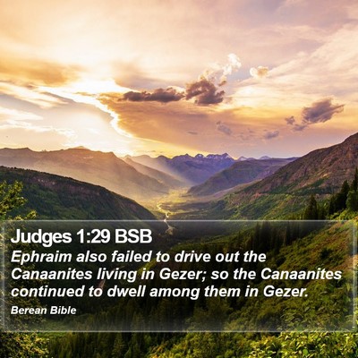 Judges 1:29 BSB Bible Verse Image