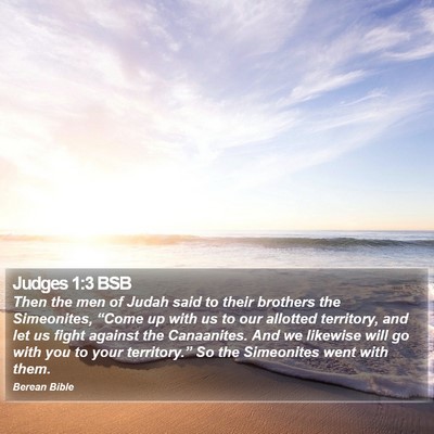 Judges 1:3 BSB Bible Verse Image