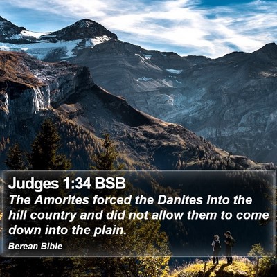 Judges 1:34 BSB Bible Verse Image