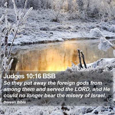 Judges 10:16 BSB Bible Verse Image