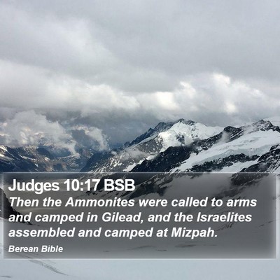 Judges 10:17 BSB Bible Verse Image