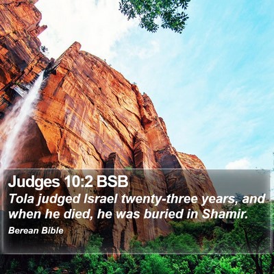 Judges 10:2 BSB Bible Verse Image