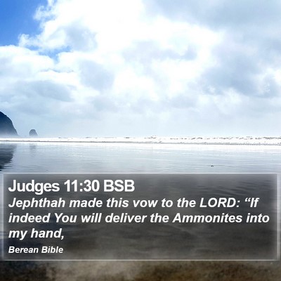 Judges 11:30 BSB Bible Verse Image