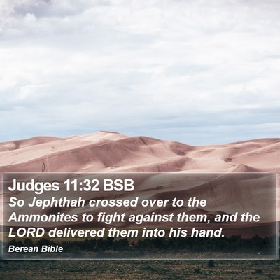 Judges 11:32 BSB Bible Verse Image