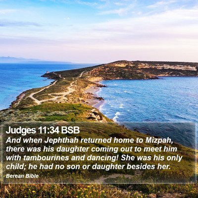 Judges 11:34 BSB Bible Verse Image