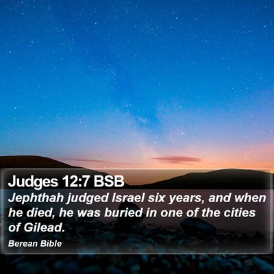 Judges 12:7 BSB Bible Verse Image