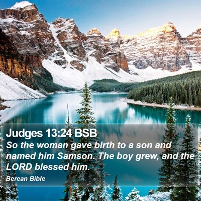 Judges 13:24 BSB Bible Verse Image