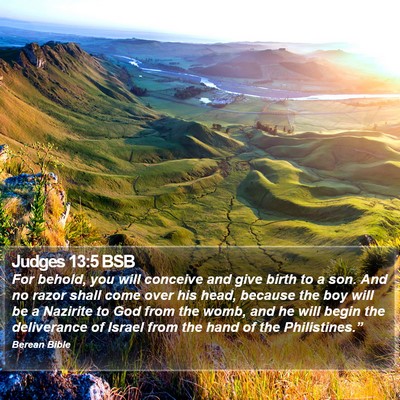 Judges 13:5 BSB Bible Verse Image
