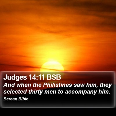 Judges 14:11 BSB Bible Verse Image