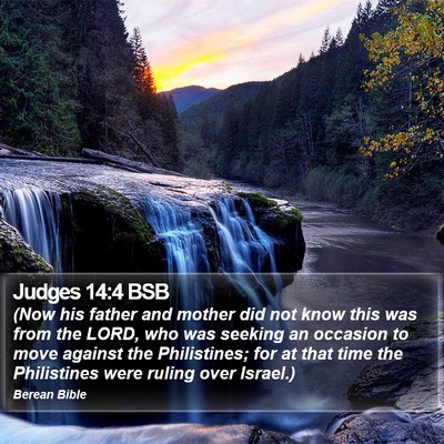 Judges 14:4 BSB Bible Verse Image