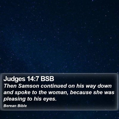 Judges 14:7 BSB Bible Verse Image