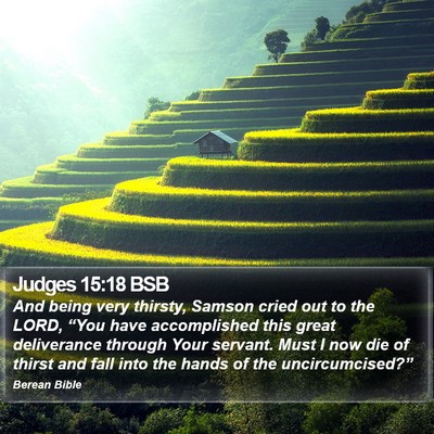 Judges 15:18 BSB Bible Verse Image